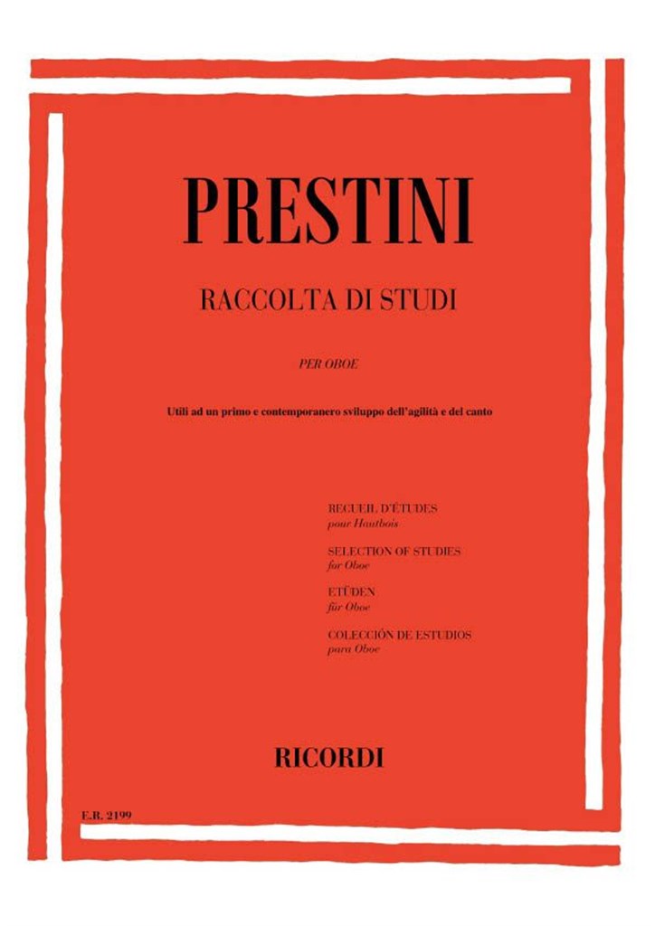 Raccolta di studi per oboe utili ad un primo e